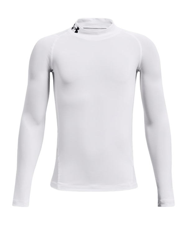 Under Armour HeatGear Mock langarm Kids F100 - weiss
