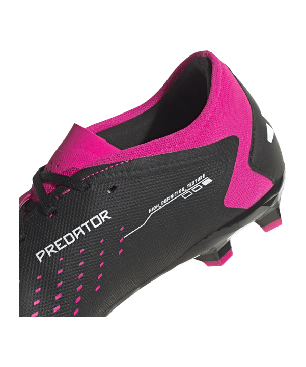 adidas Predator Accuracy.3 L FG Own Your Football Schwarz Weiss Pink - schwarz