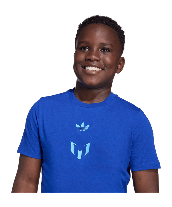 adidas Originals Messi T-Shirt Kids Blau - blau