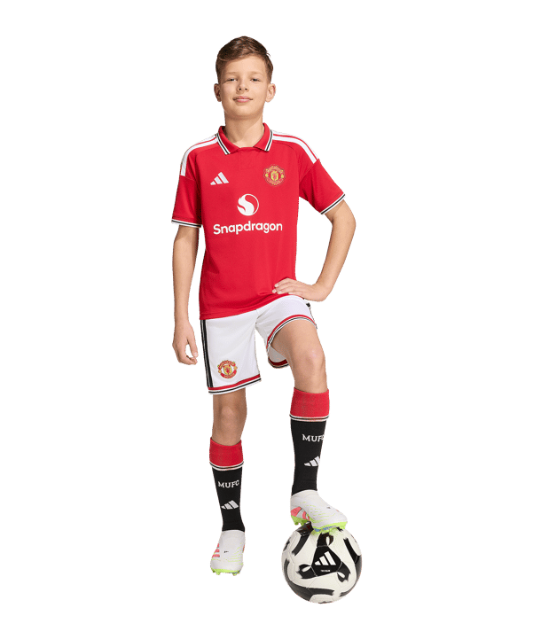 adidas Manchester United Short Home 2026/2027 Kids Weiß - weiss