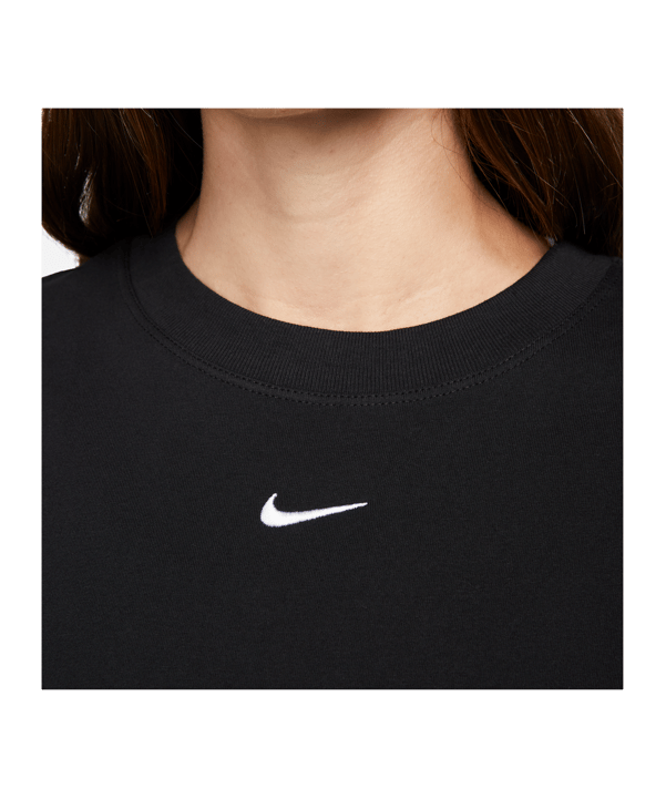 Nike Essential T-Shirt Damen Schwarz Weiss F010 - schwarz