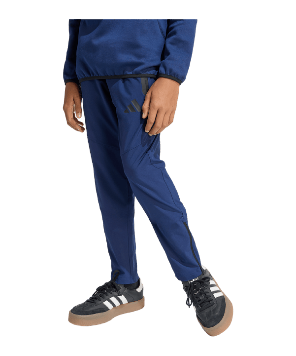 adidas Tiro Travel Woven Hose Kids Dunkelblau - schwarz