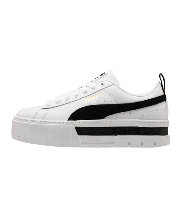 PUMA Mayze Leather Damen Weiss Schwarz F01 - weiss