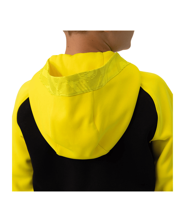 JAKO Iconic Kapuzenjacke Kids Schwarz Gelb F808 - schwarz