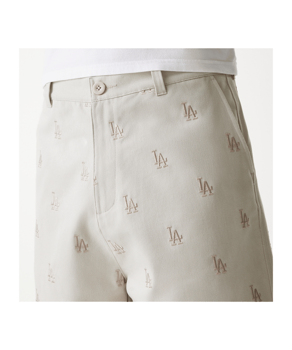 New Era MLB Los Angeles Dodgers MLB Monogram Short Beige - beige
