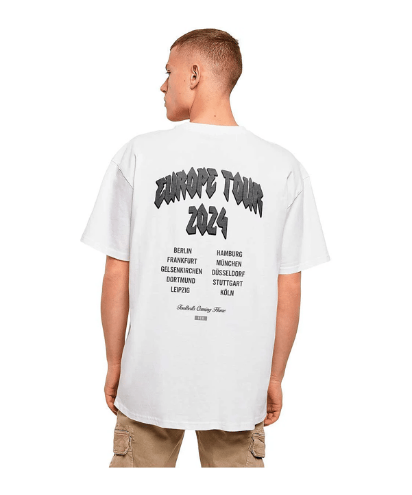 Mister Tee FootballS Coming Home Europe Tour Oversize T-Shirt Weiß - weiss
