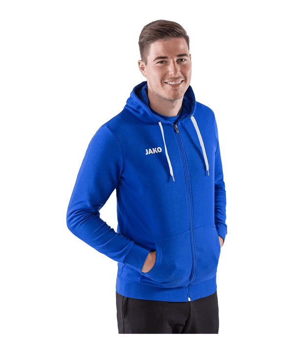 JAKO Base Jas met capuchon Blauw K004 - blauw