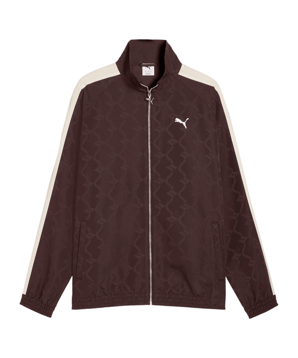 PUMA T7 Jacquarded Woven Relaxed Track Jacke Braun F31 - braun