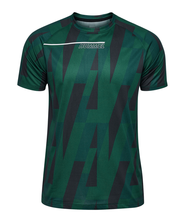 Hummel Court Aop Light Weight T-Shirt Grün F6614 - gruen