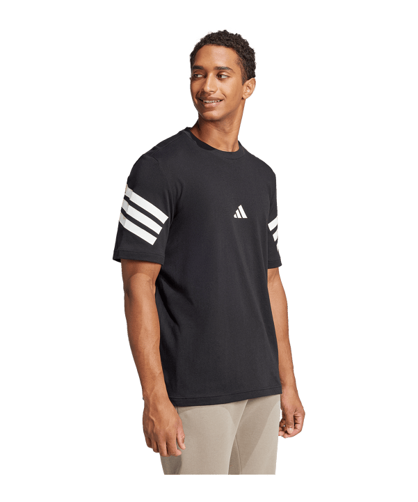 adidas Future Icons Three Stripes T-Shirt Schwarz - schwarz