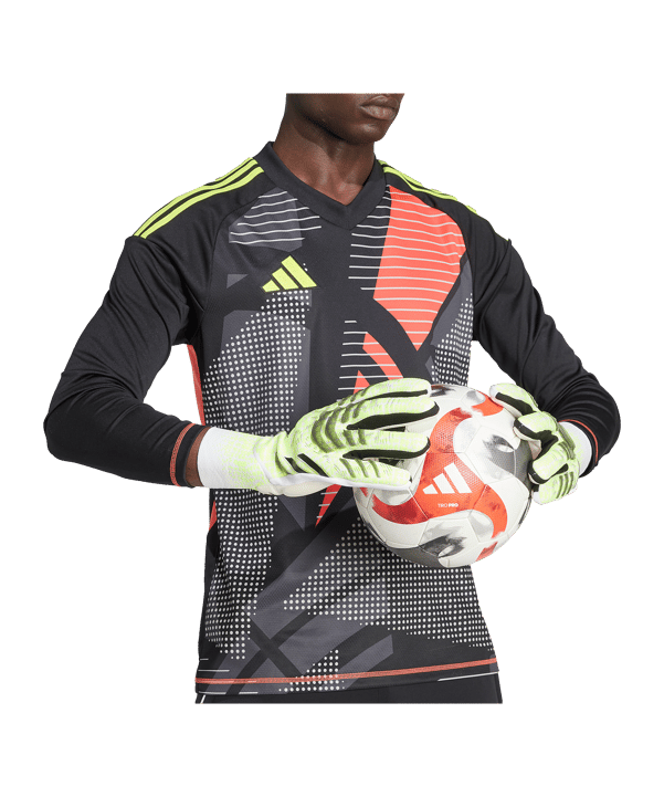 adidas Predator Pro Fingersave PC Torwarthandschuhe Radiant Blaze Grün - gruen