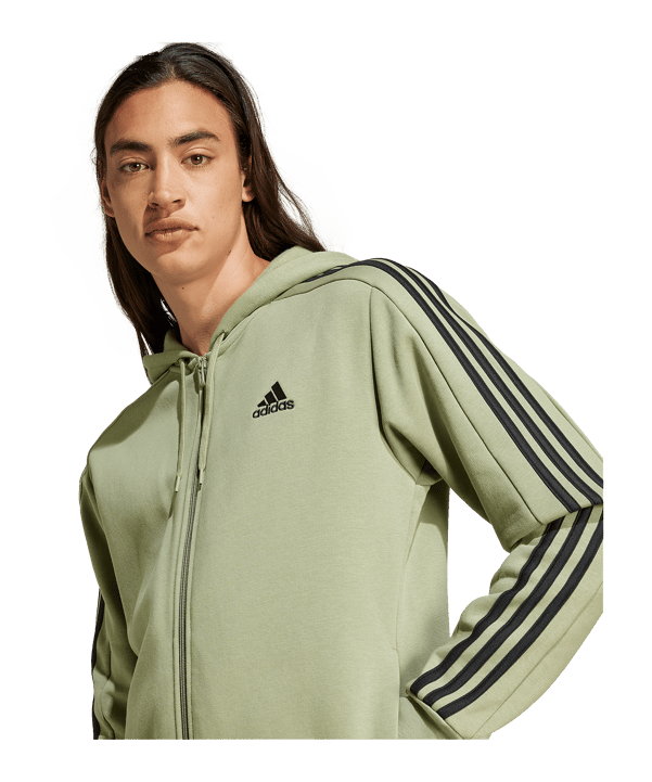 adidas Fleece Jacke Grün - gruen