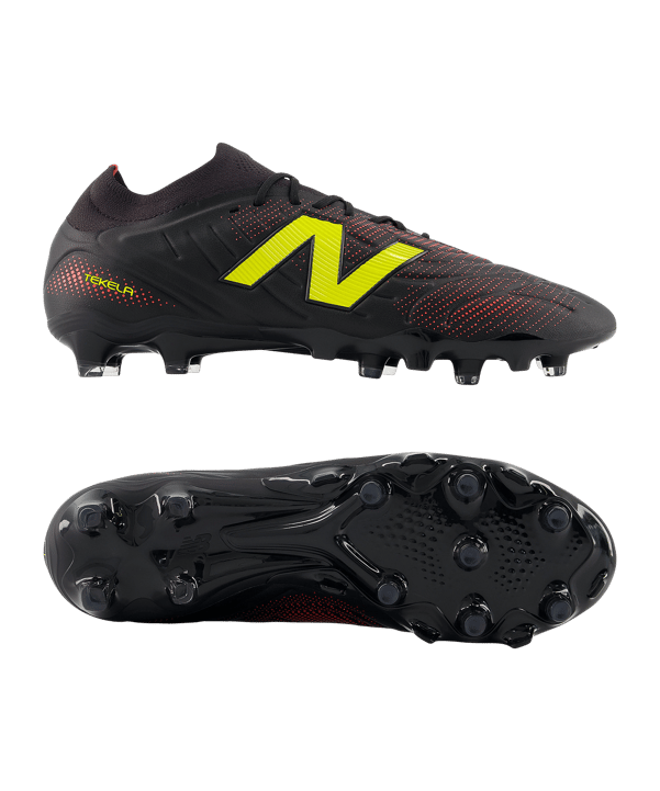 New Balance Tekela Pro Low v5 FG Live Wire Schwarz - schwarz
