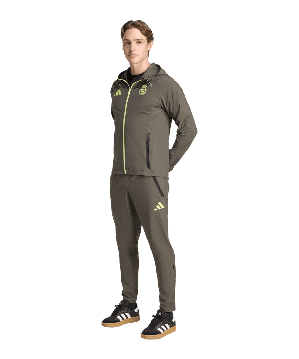 adidas Real Madrid Vis Tech Travel Jacke Grau - grau