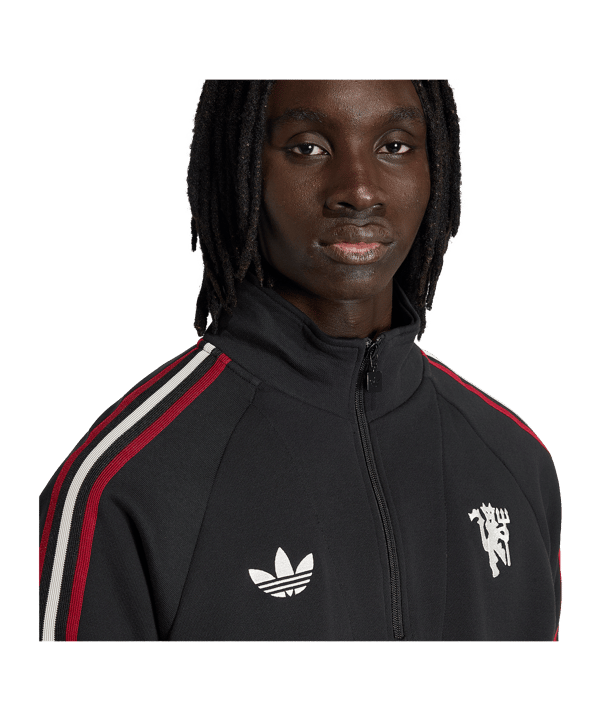 adidas Manchester United Originals Zip Top Schwarz - schwarz