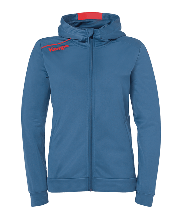 Kempa Player Kapuzenjacke Damen Grau Rot F08 - grau