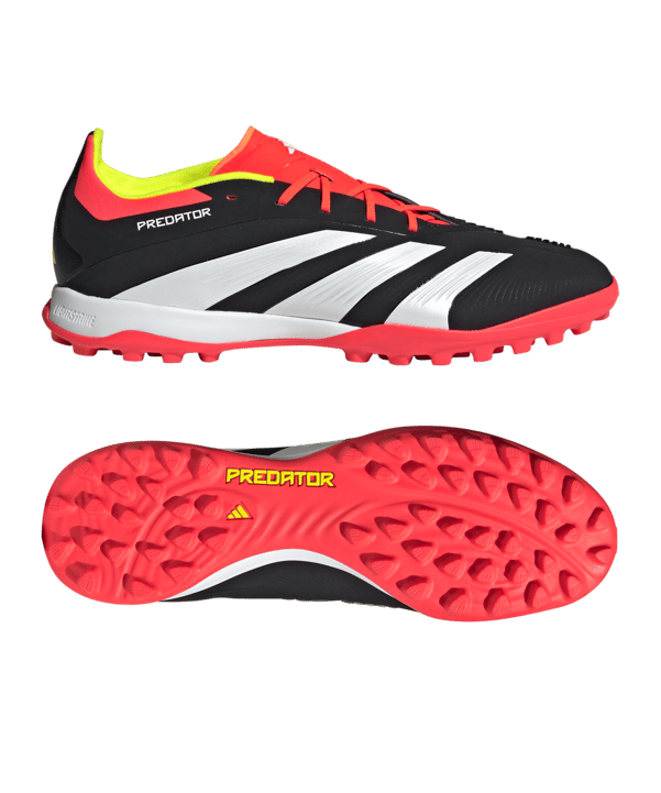 adidas Predator Elite TF Solar Energy Schwarz Weiss Rot - schwarz