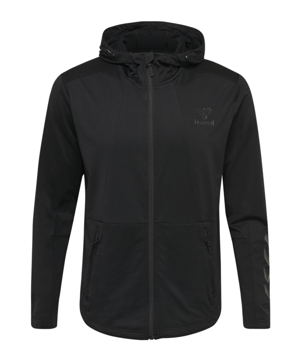 Hummel Aston Zip Hoody Schwarz F2001 - schwarz