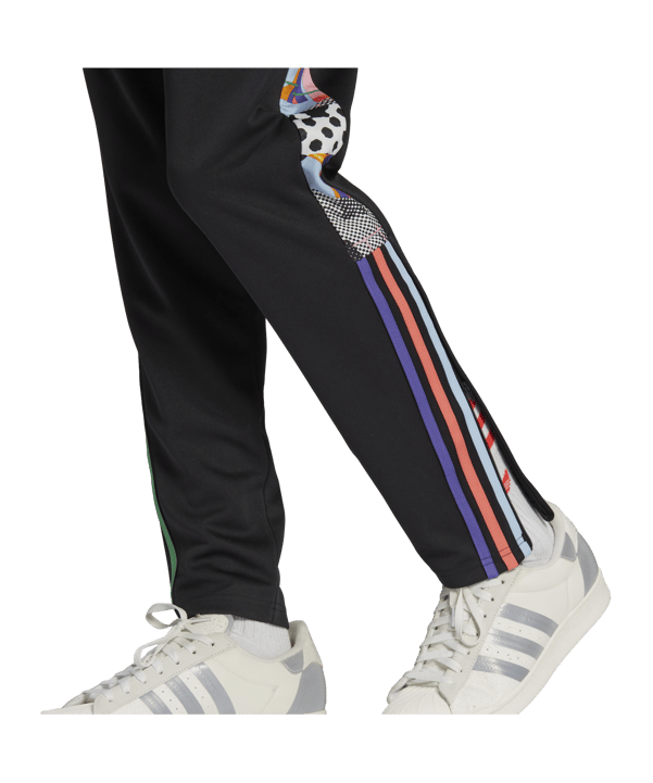 adidas Tiro Pride Trainingshose Schwarz Blau Rot - schwarz