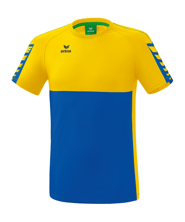 Erima Six Wings T-Shirt Kids Blau Gelb - blau