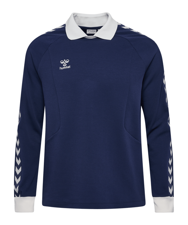 hummel Root Polo Langarm Blau F7026