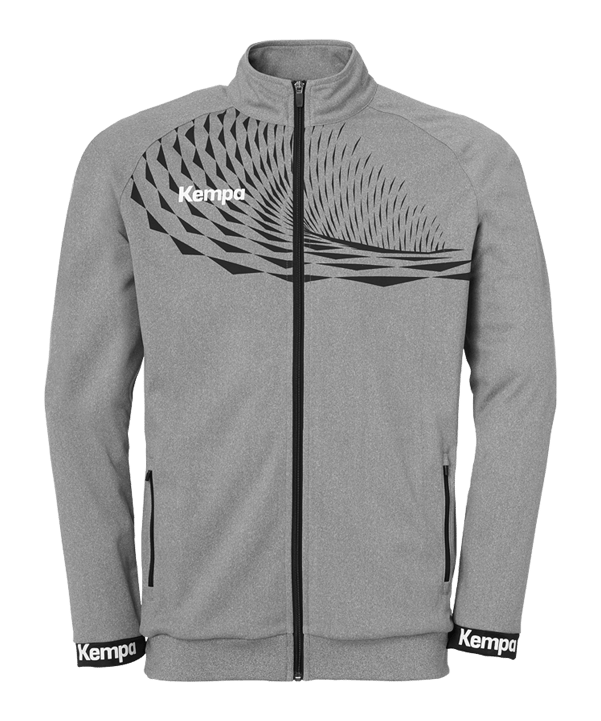 Kempa Wave 26 Poly Trainingsjacke Kids Grau F005 - grau