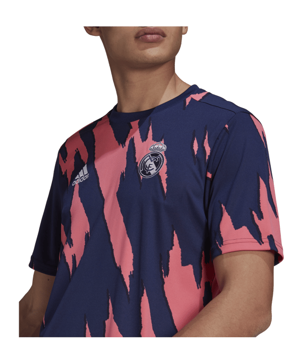 adidas Real Madrid Prematch Shirt Pink Blau - pink