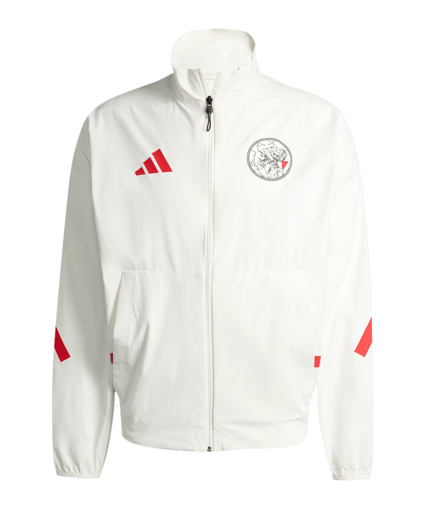 adidas Ajax Amsterdam Anthem Jacke Weiß - weiss