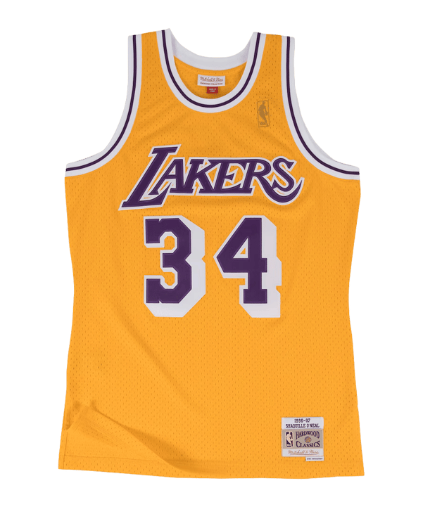 Mitchell and Ness NBA Los Angeles Lakers 1996 Swingman ONeal Shirt Gold - goud