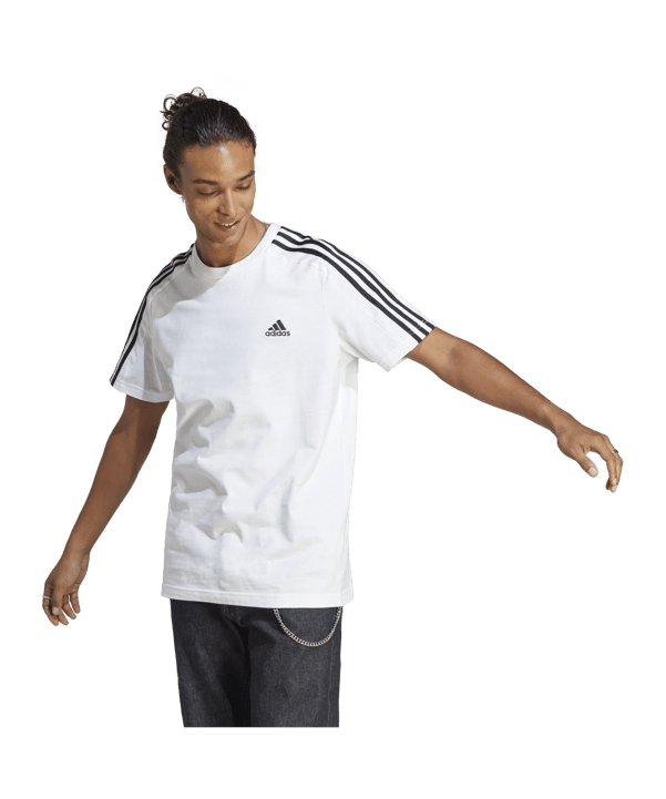 adidas 3S T-Shirt Weiss Schwarz - weiss