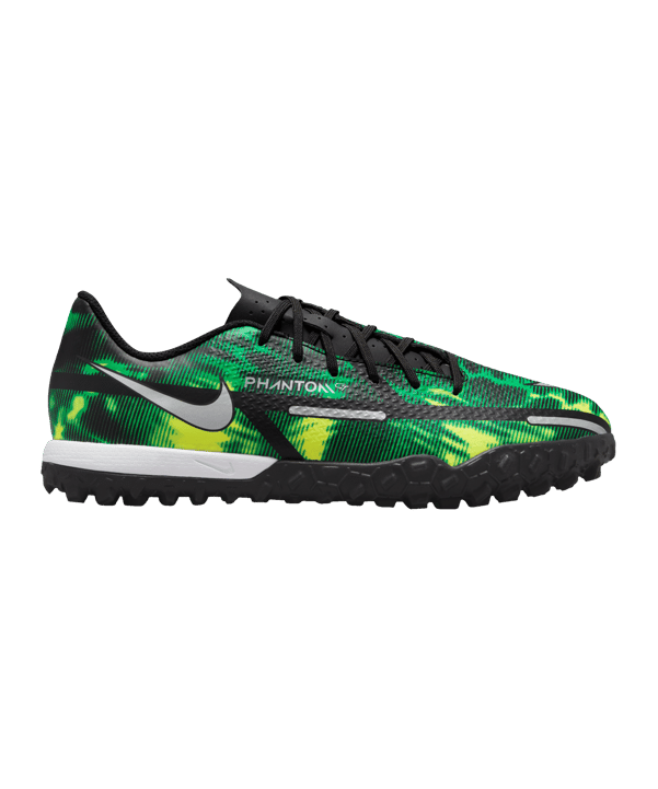 Nike Jr Phantom GT2 Shockwave Academy TF Kids Schwarz Grau Grün F003 - schwarz