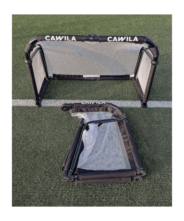 Cawila ACADEMY Aluminium Klapptor 120x80cm Weiss Schwarz - schwarz