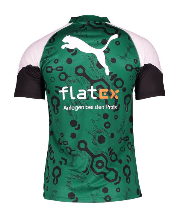 PUMA Borussia Mönchengladbach Trainingsshirt mit Sponsor Grün Schwarz F09 - gruen
