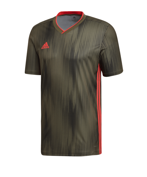 adidas Tiro 19 Trikot kurzarm Kids Khaki Rot - khaki