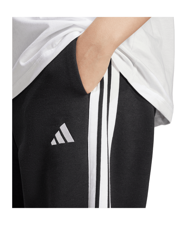 adidas Essentials 3 Stripes Jogginghose Damen Schwarz - schwarz