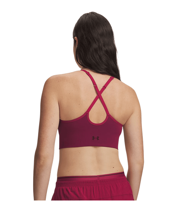 Under Armour Vanish Seamless Low Sport-BH Damen Rot F622