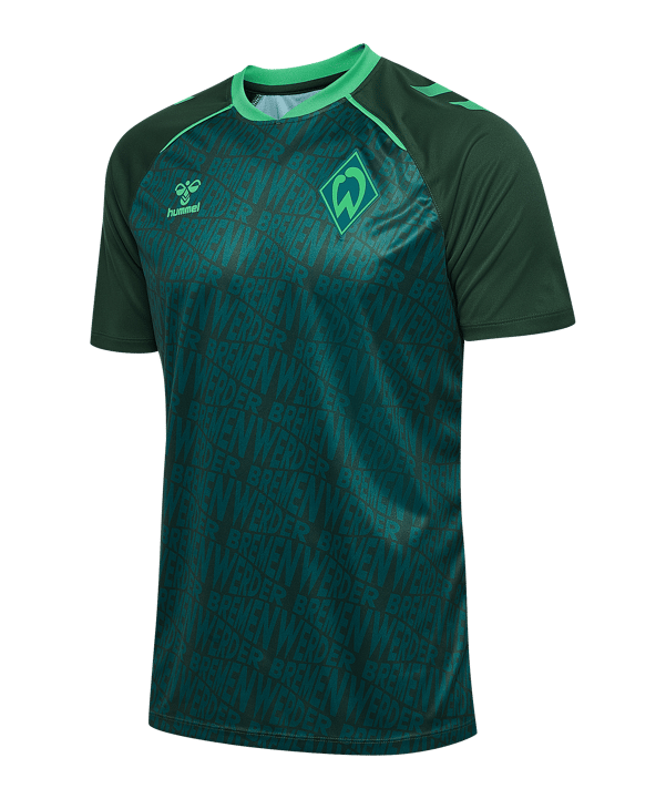 hummel SV Werder Bremen Pre Game Trikot 2026/2027 Grün F6228 - gruen