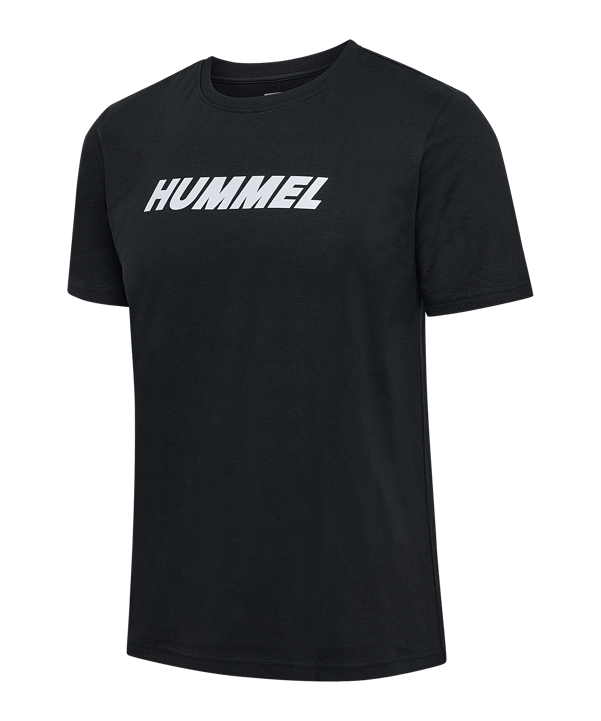 Hummel Elemental Logo Cotton T-Shirt Schwarz F2001 - schwarz
