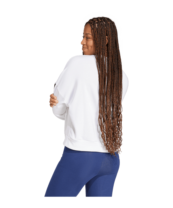 adidas Essentials 3 Stripes Sweatshirt Damen Weiß - weiss