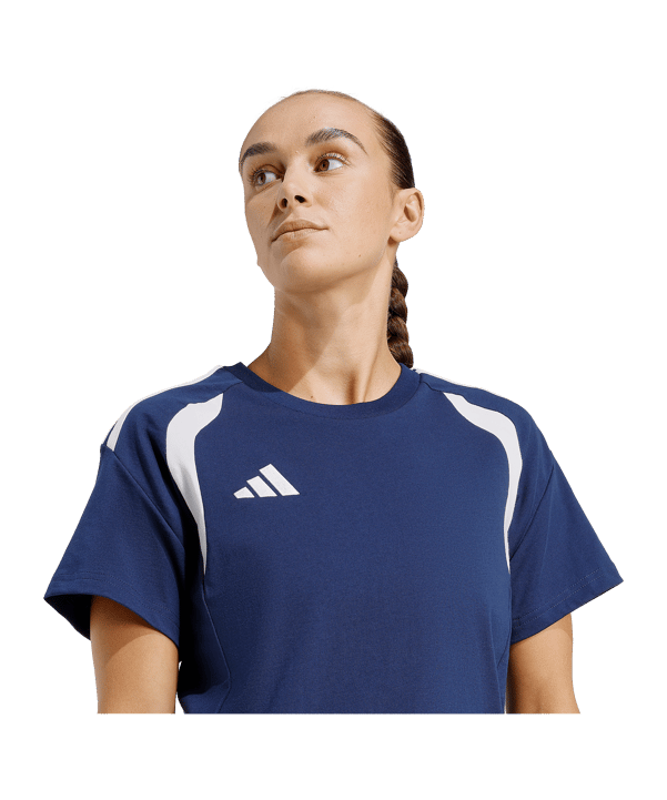 adidas Tiro 26 League Trainingsshirt Damen Dunkelblau - weiss