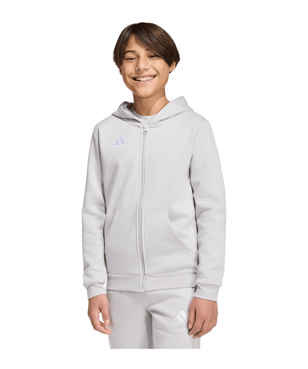 adidas Entrada26 Kapuzenjacke Kids Grau - grau