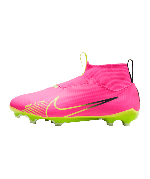 Nike Jr Air Zoom Mercurial Superfly IX Academy FG/MG Luminous Kids Pink Gelb F605 - rosa
