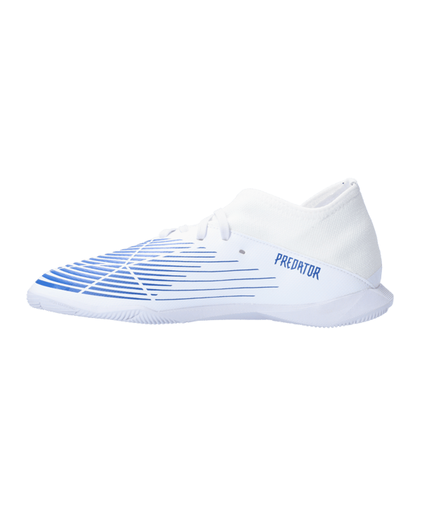 adidas Predator EDGE.3 IN Halle Diamond Edge J Kinder Weiss Blau - weiss