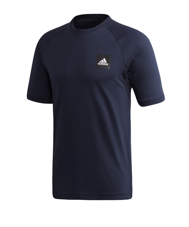 adidas MH Stadium T-Shirt Blau - schwarz