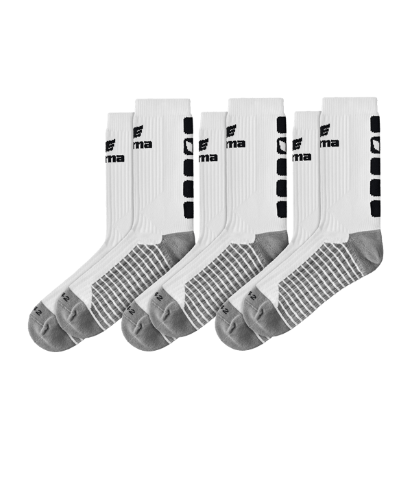 Erima 3-Pack CLASSIC 5-C Socken Weiss Schwarz - weiss