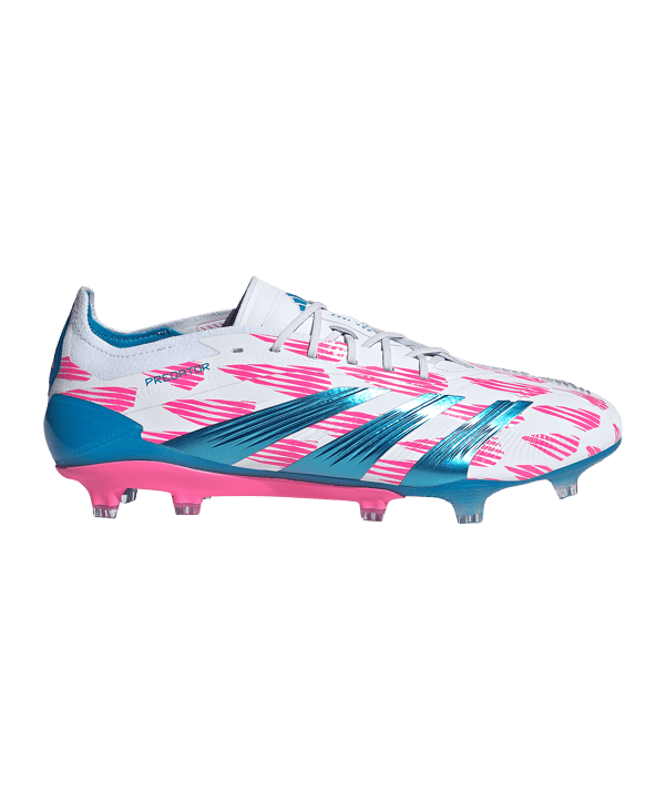 adidas Predator Elite FG Reemergence Weiss Blau - weiss