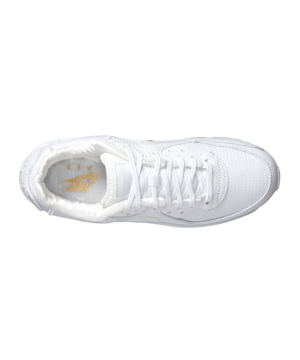 Nike Air Max 90 Damen Weiss Gold F100 - weiss