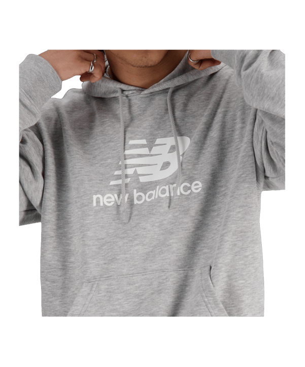 New Balance Essentials Logo French Terry Hoody FAG - blau