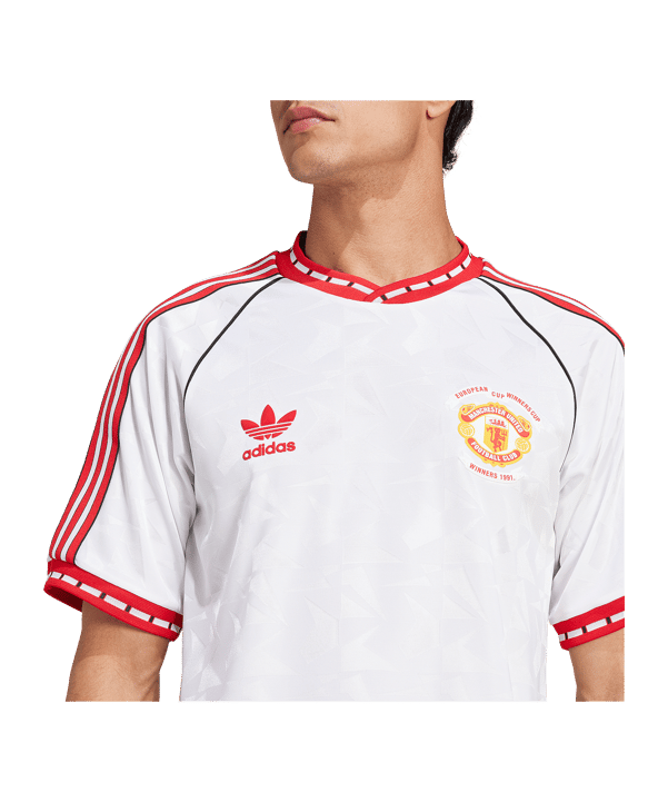 adidas Manchester United 1991 Trikot Away Weiss - weiss