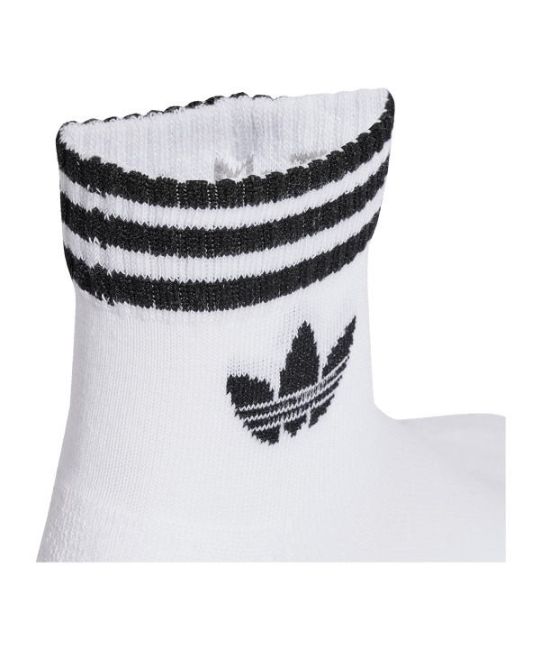 adidas 3 Stripes Ankle 3er Pack Socken Weiß - weiss